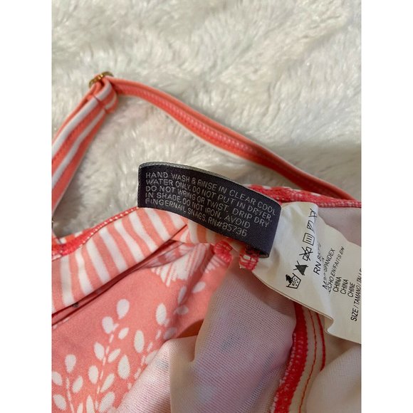 Liz Claiborne Women's One Piece Size 8 Pink Orange Swimsuit swimwear - Picture 6 of 7